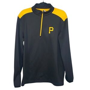 Pittsburgh Pirates Long Sleeve Pull Over Warm Up Jacket MLB Geniune Merch SZ LG